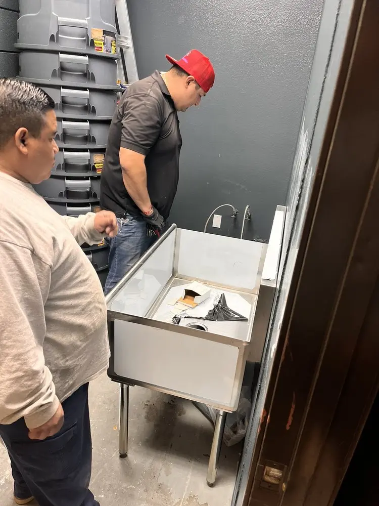 Commercial plumbing and sink installation in Miller
